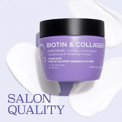 Miniatura 4 de Luseta - Mascarilla capilar de biotina, tratamiento acondicionador profundo para cabello seco, dañado y adelgazante, fortalece los mechones débiles