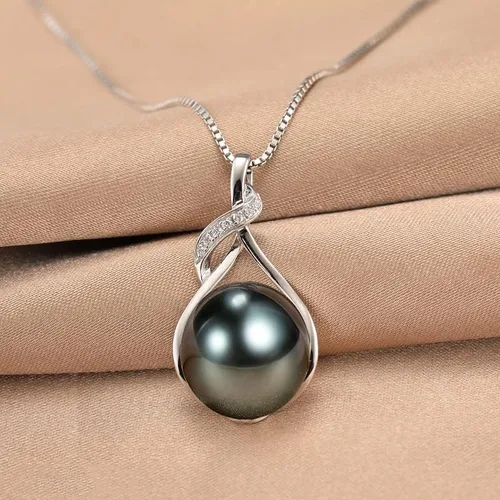 Miniatura 3 de Regalos para Mujeres Esposa-Collar-de-Perlas-Negras-de-Tahití-Regalo para Esposa Boda Cumpleaños Aniversario Joyería-Mamá Novia Ella Regalos del Día