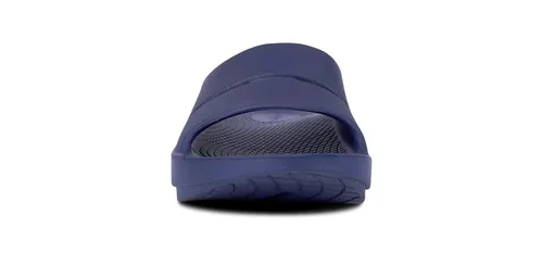 Miniatura 3 de OOFOS - Unisex OOahh Sport - Sandalia deslizante de recuperación post run, Azul marino
