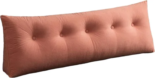 Miniatura 13 de Almohada de cuña para dormir, cabecero de espalda, cojín triangular largo, almohadas de lectura para sentarse en la cama para adultos con funda