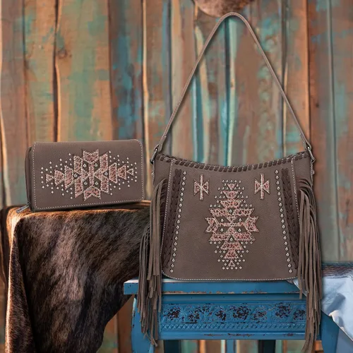 Miniatura 2 de Montana West Bolsa de mano occidental para mujer, colección de flecos, bolso de mano oculto con cartera