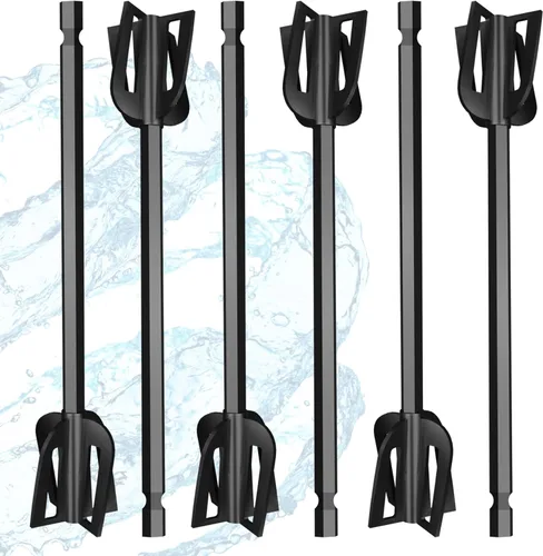 Miniatura 7 de Mezclador de resina epoxi paletas de plástico – 3 Agitadores de pintura bidireccional multiusos Pixiss reutilizables para taladro, epoxi y mezclador