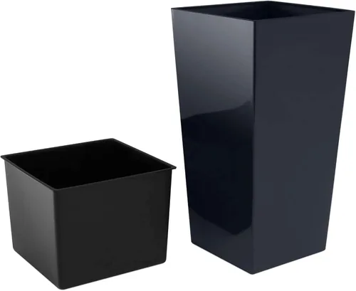 Miniatura 3 de Prosper Plast DURS125-S433 Urbi - Maceta cuadrada (5.0 x 5.0 x 7.9 in), color gris