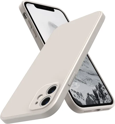 Miniatura 20 de SURPHY Diseño para iPhone 11 con protección de cámara, diseño delgado de borde recto, funda de silicona líquida para iPhone 11 de 6.1 pulgadas, negro