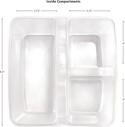 Miniatura 4 de Teacher Created Resources Organizador de almacenamiento de plástico portátil transparente, paquete de 6 para aulas, habitación de niños
