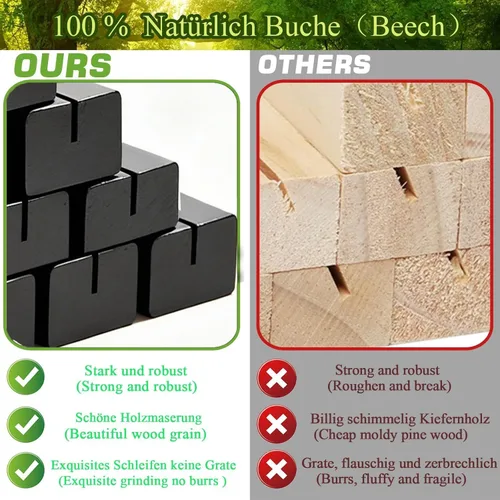 Miniatura 3 de 10 soportes de madera para tarjetas de lugar, color negro, soportes para tarjetas de fotos de madera para bodas, banquetes y fiestas, soporte