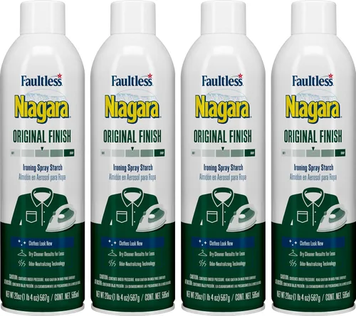 Niagara Original Hold - Almidón en aerosol para ropa, removedor de arrugas y ayuda de planchado con aroma fresco, acabado nítido, sin descamación ni