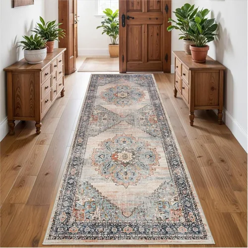 Miniatura 17 de Alfombra de pasillo lavable de 2 x 3 pies - Alfombra antideslizante resistente a las manchas, alfombras y tapetes de cocina duraderos