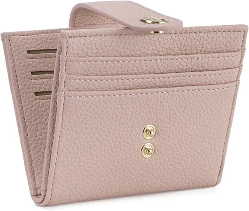 Miniatura 9 de BOSTANTEN - Billetera delgada para mujer, pequeña, con bloqueo RFID, tarjetero de cuero plegable con cremallera y bolsillo para monedas, Pequeña