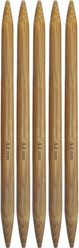 Miniatura 12 de Mdoker Agujas de tejer de bambú de doble punta de bambú carbonizado 7.9 pulgadas (7.9 in) de longitud para proyectos de hilo de tejer creativos