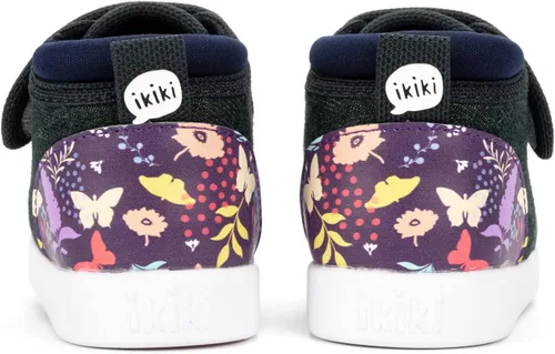 Miniatura 5 de ikiki Zapatillas deportivas para niños pequeños y niños pequeños. Tenis de ajuste espacioso. Nota no chirriantes, puntera y talón de cuero vegano