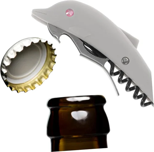 Miniatura 5 de DOITOOL Abridor de botellas, 2 piezas, abrebotellas de cerveza, abrebotellas de vino, diseño de forma de delfín, suministros de barra