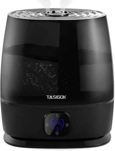 Humidificadores para dormitorio y hogar, humidificador de aire de niebla fría y cálida de 6 L para habitación grande, guardería, 50 horas, fácil de
