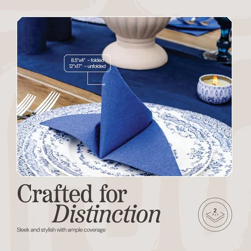 Miniatura 3 de Servilletas de cena desechables de papel rosa, [paquete de 300] servilletas de papel rosa acolchadas de 12" x 17" para bodas, recepciones, baños