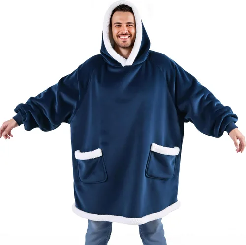 Miniatura 36 de Bedsure Manta con Capucha, Manta Portátil con Capucha como Regalos para Mamá, Regalos de Cumpleaños para Mujeres, Niños y Adolescentes, Sudadera