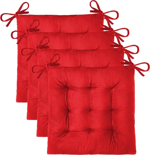 Miniatura 48 de OVOV 1 paquete de cojines para sillas de comedor, cojines de asiento suaves para sillas de escritorio de cocina, cojines cuadrados para sillas