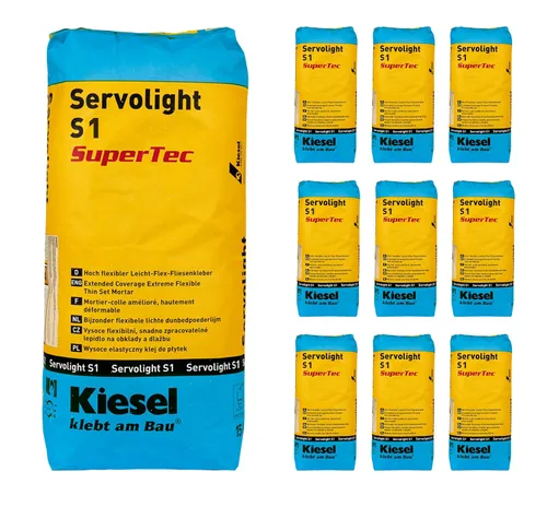 Miniatura 7 de Kiesel Servolight - Mortero modificado de polímero acrílico gris, bolsa de 33 libras (33.1 lbs), a base de cemento, altamente flexible, auto-curado