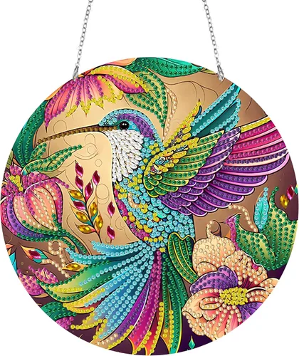 Miniatura 7 de LUSandy Adorno colgante 5D, kit de letrero de pintura de diamante, muñeco de nieve de Navidad, arte de cristal acrílico, arte de pared, decoración