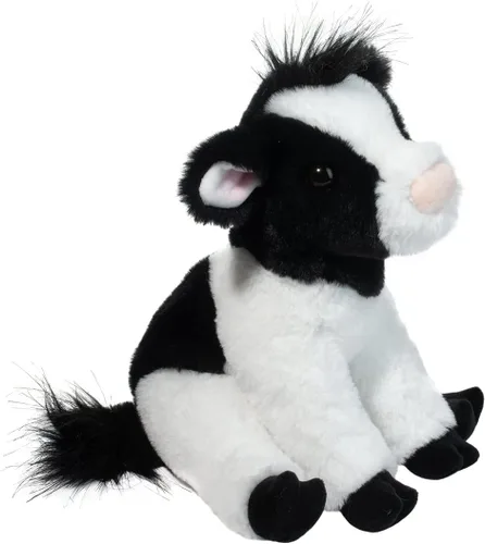 Miniatura 2 de Douglas Elsie - Animal de peluche suave de vaca blanca y negra, 9 pulgadas de largo