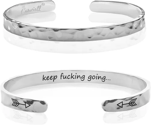 Miniatura 8 de Carviell Pulseras grabadas para mujer, inspiradoras, amistad, amor, mamá, hija, hermana, cristiana, graduación, conmemoración y regalos de boda, más