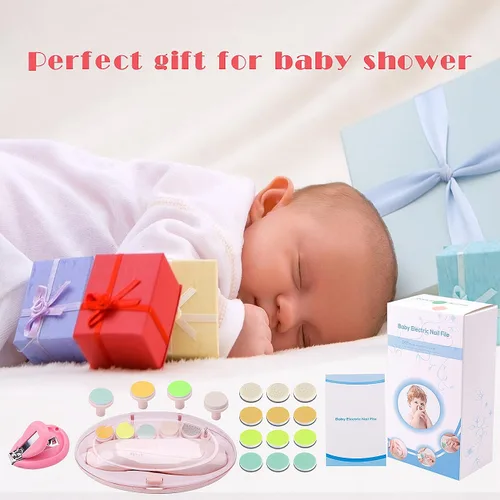 Miniatura 6 de Cortador de uñas eléctrico para bebés, lima de uñas para bebé, 20 en 1, kit de lima de uñas seguro para recién nacidos, niños pequeños o adultos