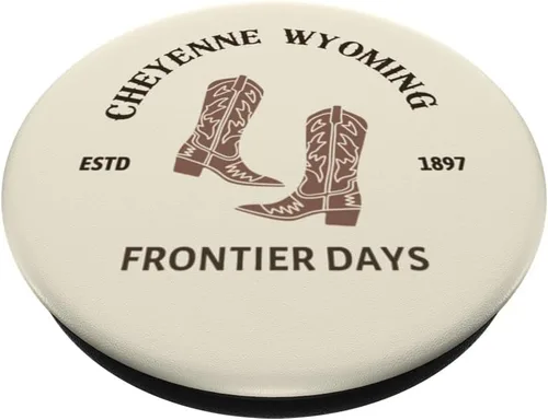 Miniatura 2 de Frontier Days Western Rodeo Cheyenne Wyoming Botas vaqueras PopSockets intercambiables PopGrip