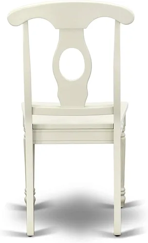 Miniatura 11 de East West Furniture AVKE5-LWH-W - Juego de muebles de comedor de 5 piezas, incluye una mesa de cocina ovalada con hojas de mariposa y 4 sillas
