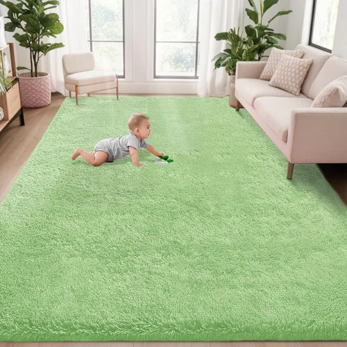 Miniatura 11 de Alfombra de pasillo 2x6 para dormitorio: Alfombras suaves de pelo largo lavables, pequeña alfombra de interior de felpa difusa para pasillo, junto a