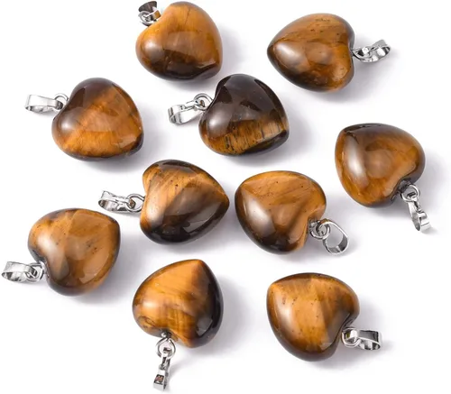 Miniatura 20 de LiQunSweet 10 piezas de eslabones de piedras preciosas de cristal de amatista natural, enlaces envueltos en alambre con alambres de latón dorado