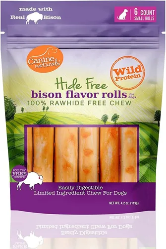 Miniatura 9 de Canine Naturals Receta de pollo masticable, golosinas para perros sin cuero crudo, hechas de pollo criado en Estados Unidos, totalmente natural