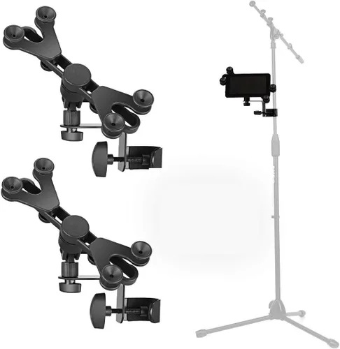 Paquete de 2 soportes para tablet – Soporte de música para micrófono Hola! Music para tableta/teléfono inteligente – Se adapta a dispositivos de 6 a