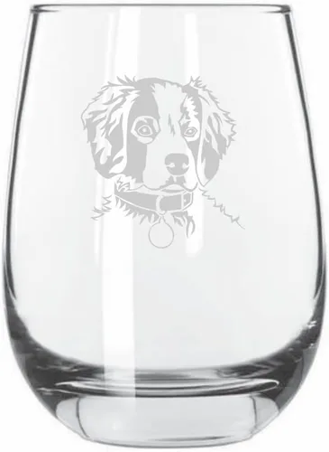 Miniatura 378 de Sakhalin Husky Dog - Copa de vino grabada personalizada de 15.25 onzas sin tallo