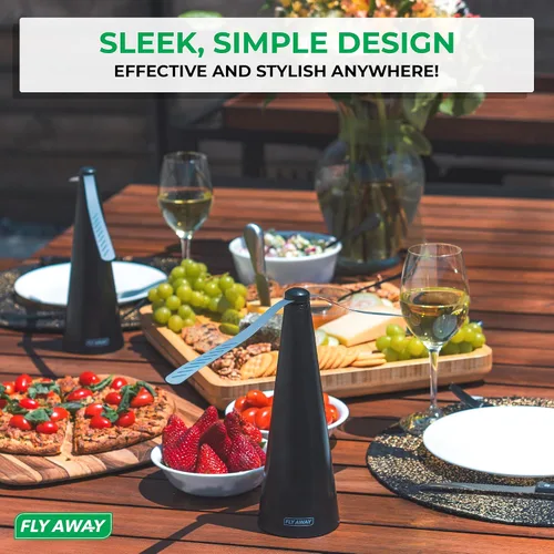 Miniatura 7 de Fly Away - Paquete de 3 ventiladores repelentes de moscas para exteriores, uso en mesa exterior o interior, restaurante, barbacoa, eventos, disuadir