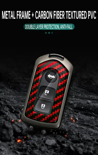 Miniatura 7 de ontto Soporte para llave de automóvil compatible con Toyota Camry Corolla Vios Reiz Highlander Crown Prado Yaris Key Fob Smart Remote Car Key Cover