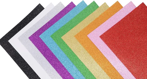 Miniatura 3 de OISAKLD Paquete de 10 hojas de espuma EVA con purpurina de 9x12 pulgadas, espuma EVA para manualidades de bricolaje, hojas de espuma EVA para Espuma