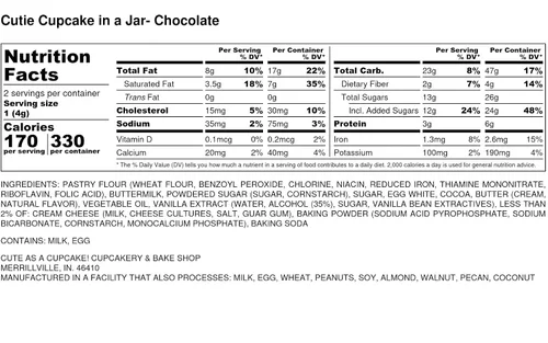 Miniatura 2 de Cutie Cupcake in a Jar (Chocolate), 8 oz