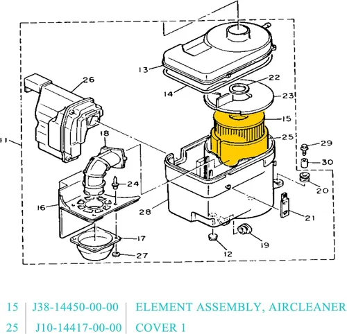 Miniatura 6 de 10L0L Kit de afinación para carrito de golf Yamaha G2 G8 G9 G11 de 4 ciclos a gas 1985-1994, reemplaza J10-14417-00 J38-14450-00, filtro de aire