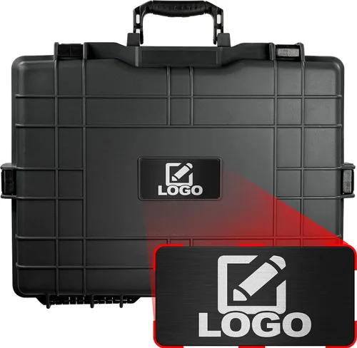 Eylar Funda rígida grande de 22 pulgadas, cámara, herramientas, equipo para laptop con logotipo personalizado, placa grabada, impermeable, con