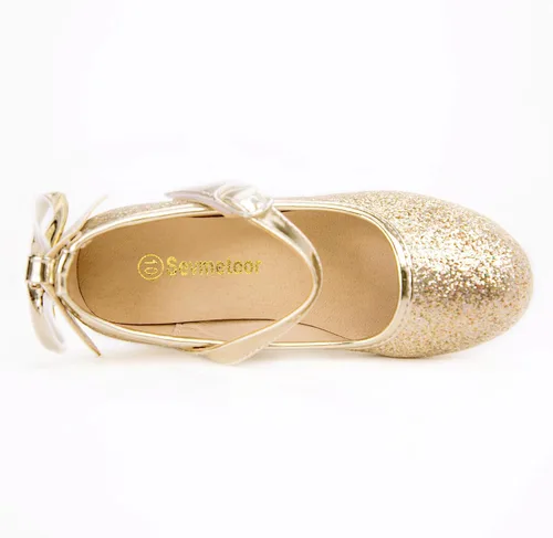 Miniatura 3 de Zapatos de vestir para niñas, zapatos de princesa de tacón bajo, zapatos planos Mary Jane para fiestas de bodas y niños pequeños