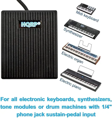 Miniatura 3 de HQRP Pedal Sustain para Casio CTK-2090, CTK-2400, CTK-3200, CTK-3500, CTK-4200, CTK-4400, CT-X700, PX-160, PX-S1100, CDP-S350, WK-6600 – Compatible