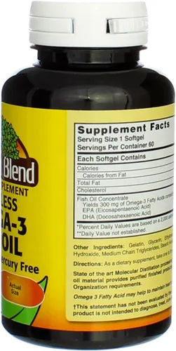 Miniatura 4 de Nature's Blend Aceite de pescado omega-3 inodoro 60 Sgels