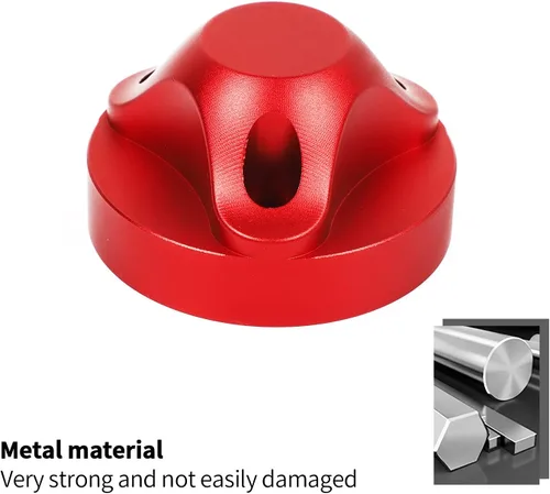 Miniatura 3 de Cubierta base de radio de aluminio rojo para Jeep Wrangler JL JLU JK JKU JT 2007-2021