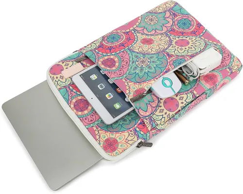 Miniatura 2 de Funda protectora de 360° para laptop con 2 bolsillos, asa y correa de equipaje para iPad de 12.9 pulgadas, MacBook Pro Air de 13 pulgadas y laptop