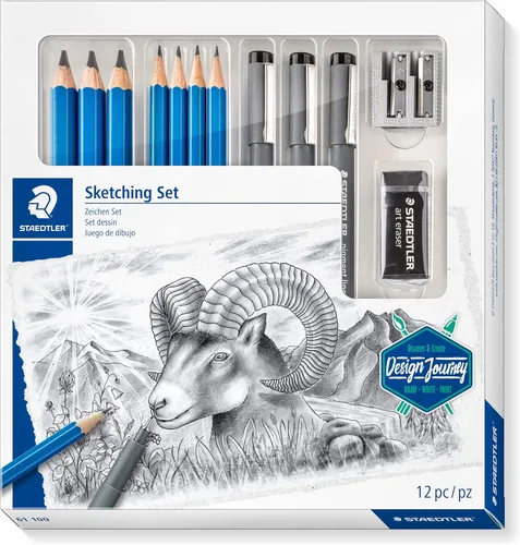 Miniatura 8 de STAEDTLER 61 3001-2 Design Journey - Juego de letras y acuarelas (11 piezas)