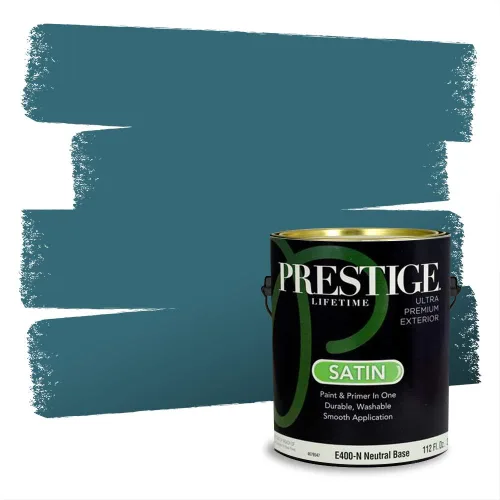 Miniatura 1090 de Pintura Exterior + imprimación PRESTIGE, todo-en-uno, 1 galón, acabado mate, color comparable al Valspar* Royal Gray* VS151-Gris real