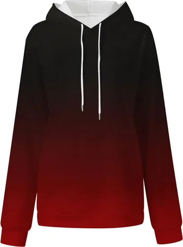 Miniatura 35 de Ceboyel Sudaderas de gran tamaño para mujer, teñido anudado, manga larga, sudaderas con capucha, ajuste holgado, ropa de moda para adolescentes