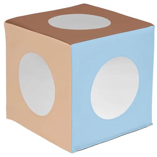 ECR4Kids SoftZone - Cubo de espejo, juguete sensorial, tono de tierra Tono tierra