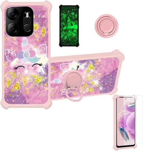 Miniatura 97 de jioeuinly JSF-DJS - Funda compatible con Nothing Phone 2a con protector de pantalla de vidrio templado, policarbonato duro + silicona suave, soporte