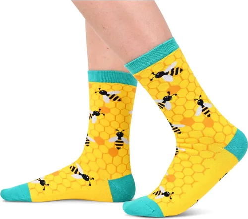 Miniatura 2 de Zmart Funny Silly Cool Crazy Socks for Women Teen Girls, Turtle Bee Flamingo Dolphin Book Lover Gifts