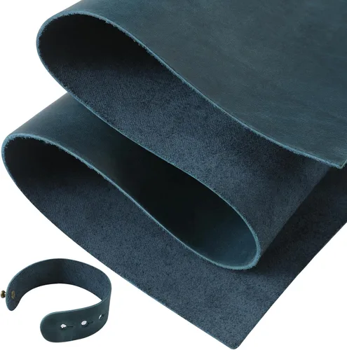 Miniatura 12 de RingSun Hojas de cuero genuino para manualidades de cuero, 12 x 12 pulgadas, cuero de grano completo para herramientas, costura artesanal